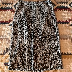 Black and White Pencil Skirt